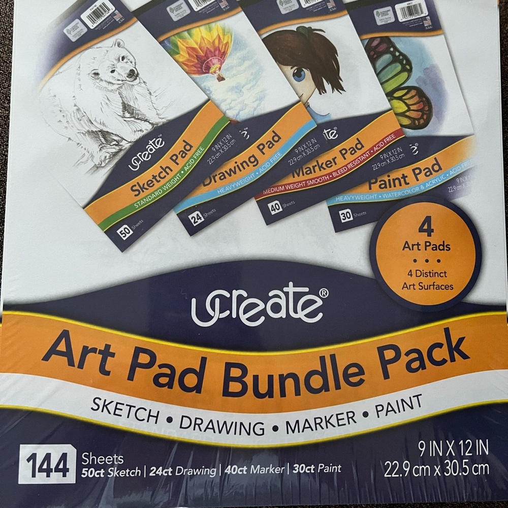 Art drawing pad bundle